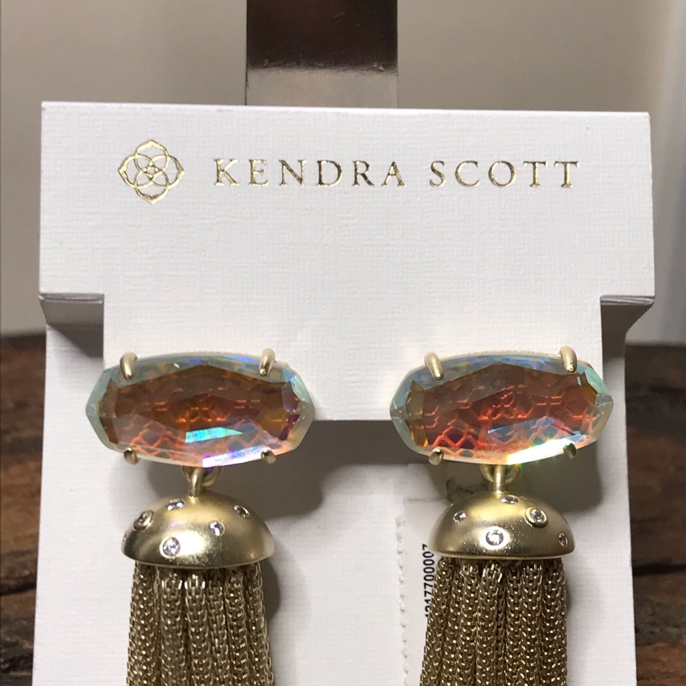 NWT Kendra Scott 14K Gold Plate Dichroic Freya’s - Picture 11 of 11